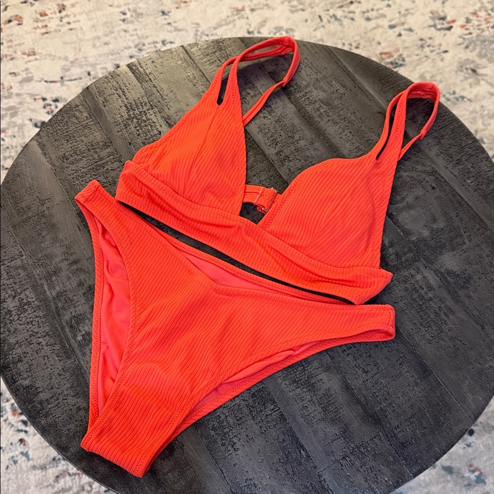 Vibrant Orange Bikini Set
